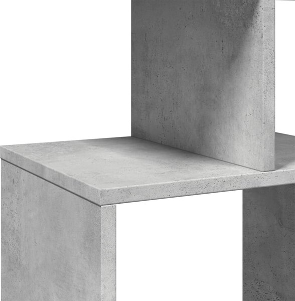 Betonszürke szerelt fa könyvszekrény 92 x 29 x 188 cm