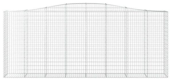2 db íves horganyzott vas gabion kosár 400x50x160/180 cm