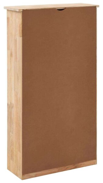 Fa Cipősszekrény - Tömör Diófa - 3 rekeszes - 55x20x104 cm