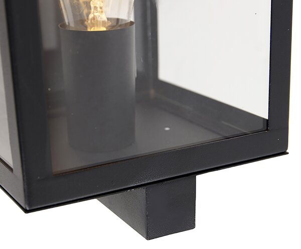 Okos kültéri fali lámpa fekete üveggel 30 cm, Wifi ST64-gyel - Rotterdam