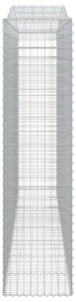 4 db íves horganyzott vas gabion kosár 400x50x200/220 cm