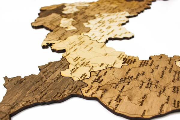 Natura Products - Horvátország 3D Fa Puzzle Térkép - Elegáns Fali Dekoráció