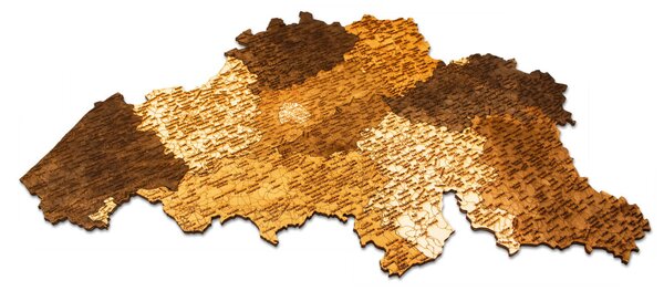 Natura Products - Belgium 3D Fa Puzzle Térkép - Elegáns Fali Dekoráció