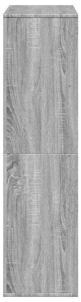 Szürke sonoma színű szerelt fa könyvespolc 100 x 33 x 125,5 cm