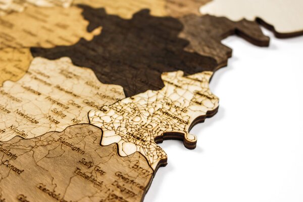 Natura Products - Írország 3D Fa Puzzle Térkép - Elegáns Fali Dekoráció