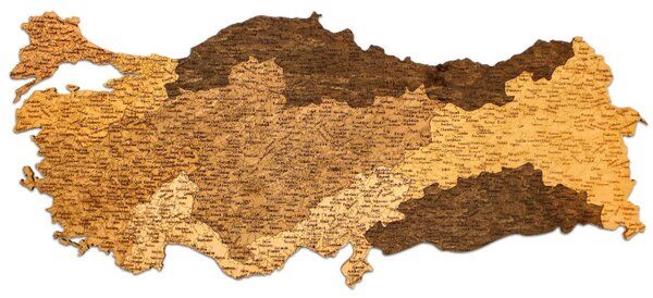 Natura Products - Törökország 3D Fa Puzzle Térkép - Elegáns Fali Dekoráció