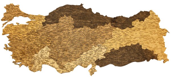 Natura Products - Törökország 3D Fa Puzzle Térkép - Elegáns Fali Dekoráció