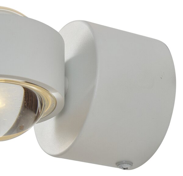 Design fali lámpa fehér, LED-del, IP44 - Lens