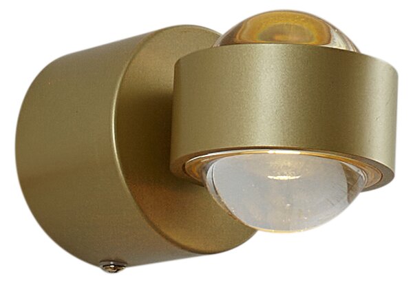 Design fali lámpa sárgaréz LED-del IP44 - Lens