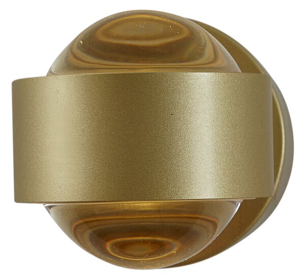 Design fali lámpa sárgaréz LED-del IP44 - Lens