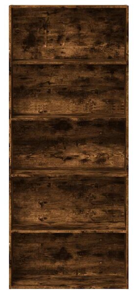 Füstös tölgy színű szerelt fa könyvszekrény 80 x 30 x 189 cm