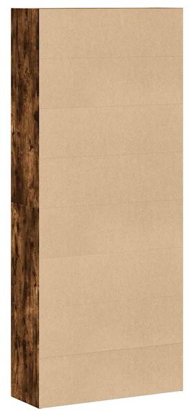 Füstös tölgy színű szerelt fa könyvszekrény 80 x 30 x 189 cm