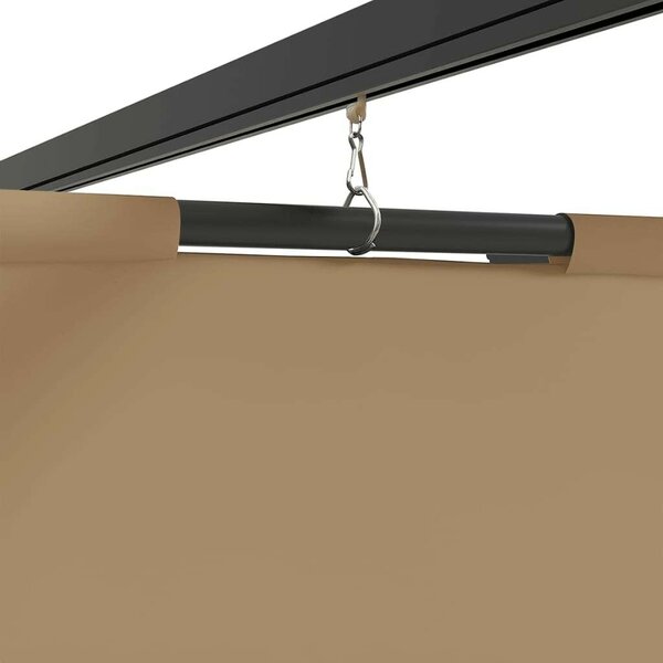 Acél Pavilon Függönyökkel - 3x3m - Bézs