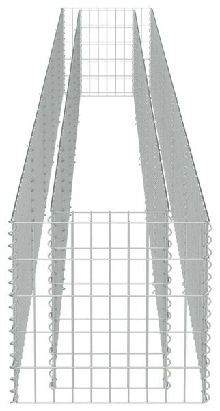 Gabion Magaságyás - Horganyzott Acél - 450x50x50 cm