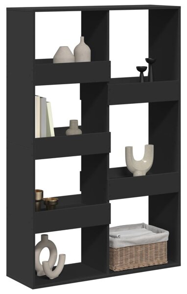 Fekete szerelt fa térelválasztó 100 x 33 x 155,5 cm
