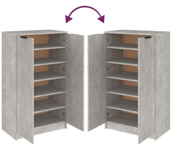 Modern Cipősszekrény - Betonszürke - 59x35x100 cm