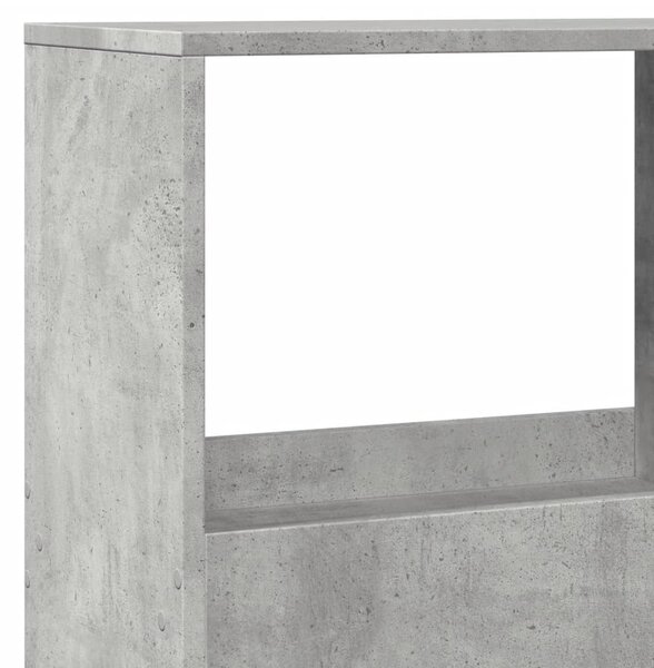 Betonszürke szerelt fa térelválasztó 100 x 33 x 155,5 cm