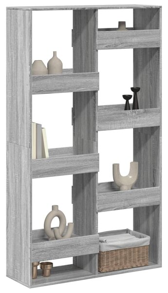 Szürke sonoma színű szerelt fa térelválasztó 100x33x175 cm