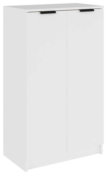Fehér Fa Cipősszekrény - 2 Ajtós - 59x35x100 cm