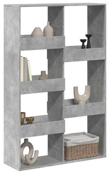 Betonszürke szerelt fa térelválasztó 100 x 33 x 155,5 cm