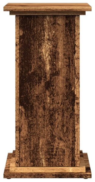 Antik fa színű szerelt fa bemutatóállvány tárolóval 31x30x60 cm