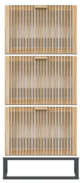 VidaXL - Cipősszekrény - Fenyőfa - 52x25x120cm