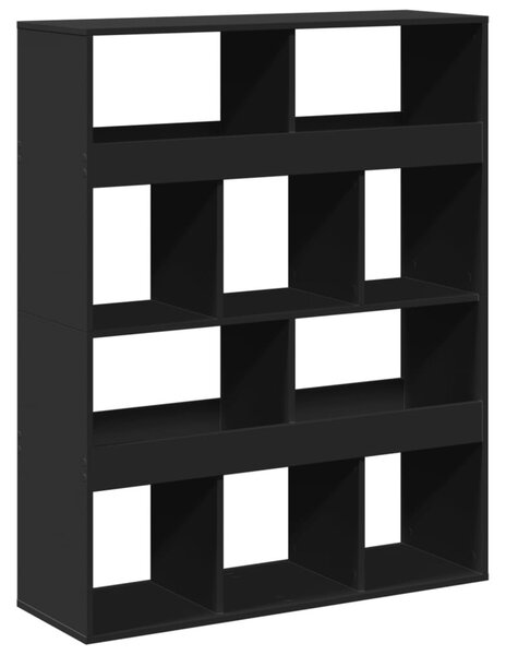 Fekete szerelt fa könyvespolc 100 x 33 x 125,5 cm