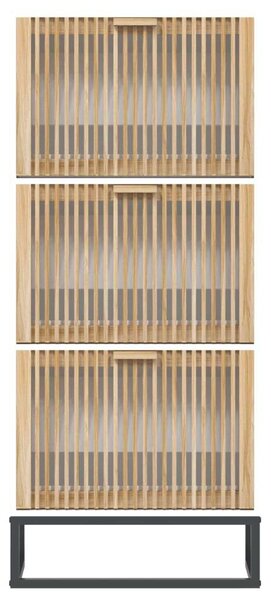 VidaXL - Cipősszekrény - Fenyőfa - 52x25x120cm