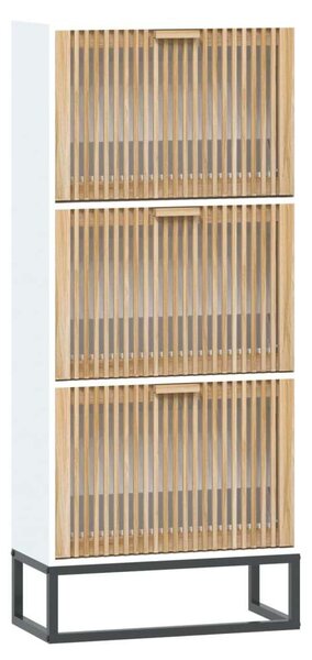 VidaXL - Cipősszekrény - Fenyőfa - 52x25x120cm