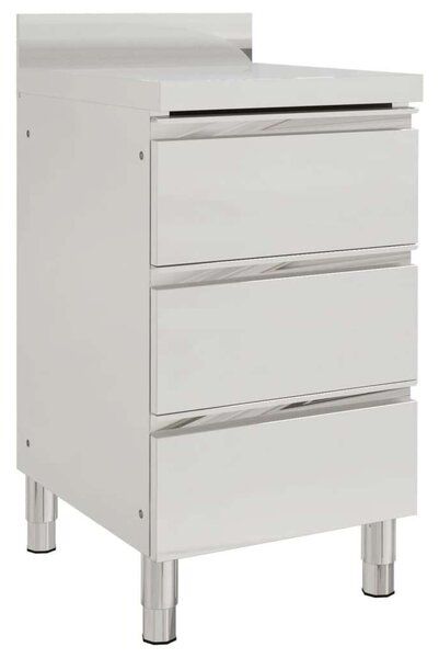 2 db Rozsdamentes Acél Konyhaszekrény - 50x60x95-96cm