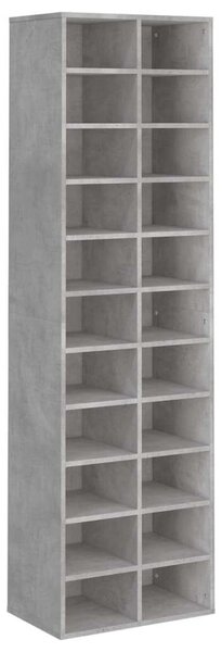 Praktikus Cipősszekrény - 22 Polc - Betonszürke - 54x34x183 cm