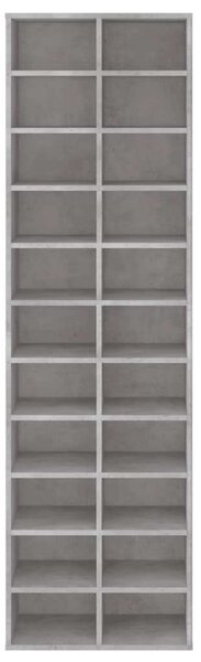 Praktikus Cipősszekrény - 22 Polc - Betonszürke - 54x34x183 cm