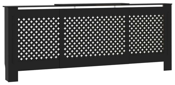 Fekete mdf radiátorburkolat 205 cm