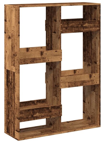 Antik fa színű szerelt fa térelválasztó 100 x 33 x 135 cm