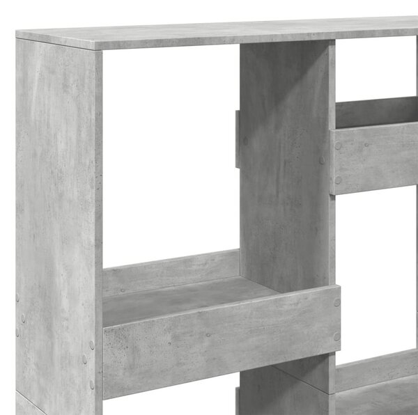 Betonszürke szerelt fa könyvespolc 100 x 33 x 135 cm