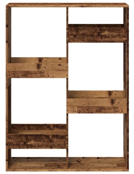 Antik fa színű szerelt fa térelválasztó 100 x 33 x 135 cm