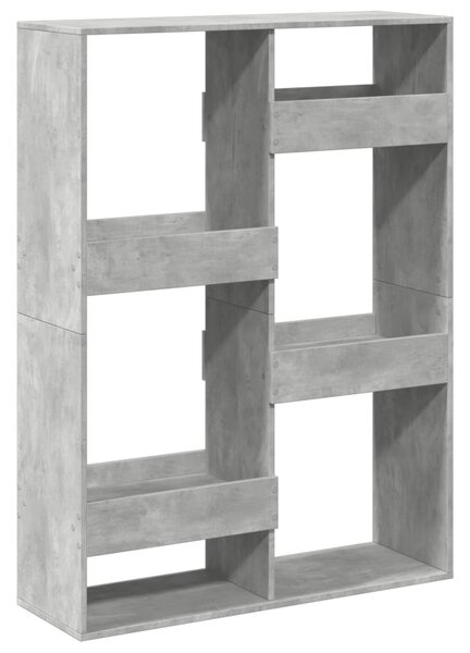 Betonszürke szerelt fa könyvespolc 100 x 33 x 135 cm