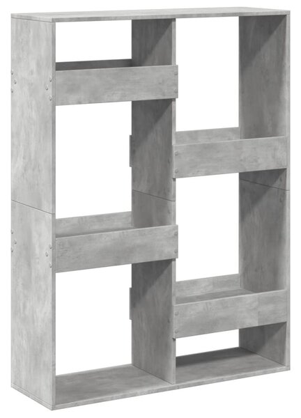 Betonszürke szerelt fa könyvespolc 100 x 33 x 135 cm