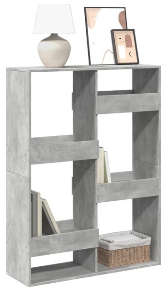 Betonszürke szerelt fa könyvespolc 100 x 33 x 135 cm