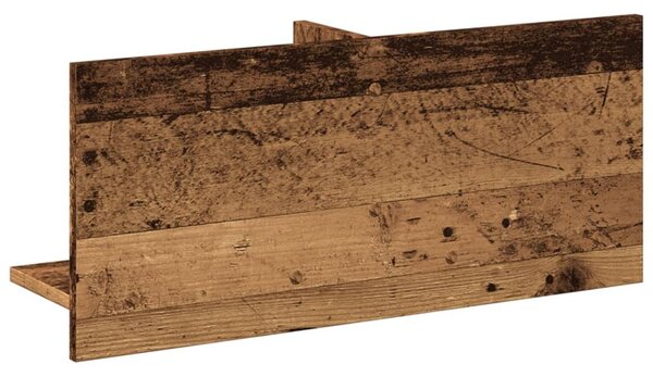 Antik fa színű szerelt fa faliszekrény 70 x 16,5 x 30 cm