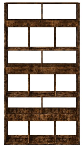 Füstös tölgy színű szerelt fa könyvespolc 100 x 33 x 187,5 cm