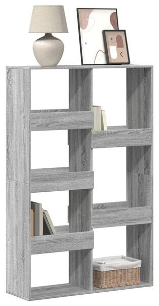 Szürke sonoma színű szerelt fa könyvespolc 100 x 33 x 155,5 cm