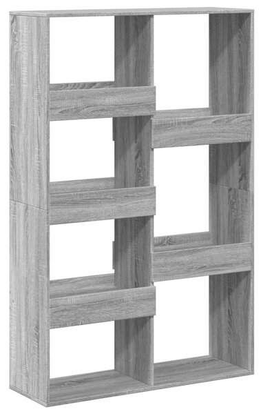 Szürke sonoma színű szerelt fa könyvespolc 100 x 33 x 155,5 cm