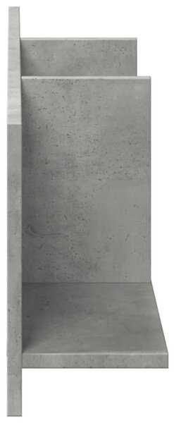 Betonszürke szerelt fa faliszekrény 100 x 16,5 x 30 cm