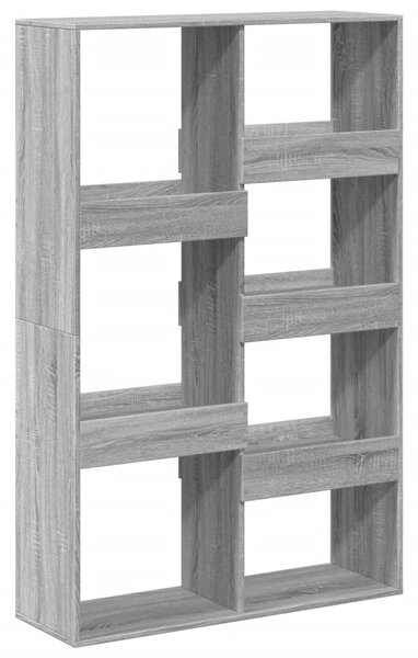 Szürke sonoma színű szerelt fa könyvespolc 100 x 33 x 155,5 cm