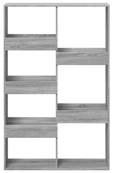 Szürke sonoma színű szerelt fa könyvespolc 100 x 33 x 155,5 cm
