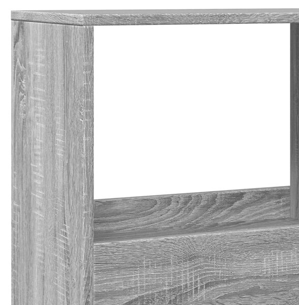 Szürke sonoma színű szerelt fa könyvespolc 100 x 33 x 155,5 cm