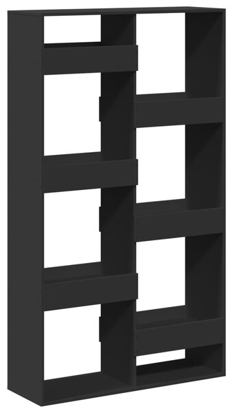 Fekete szerelt fa könyvespolc 100 x 33 x 175 cm