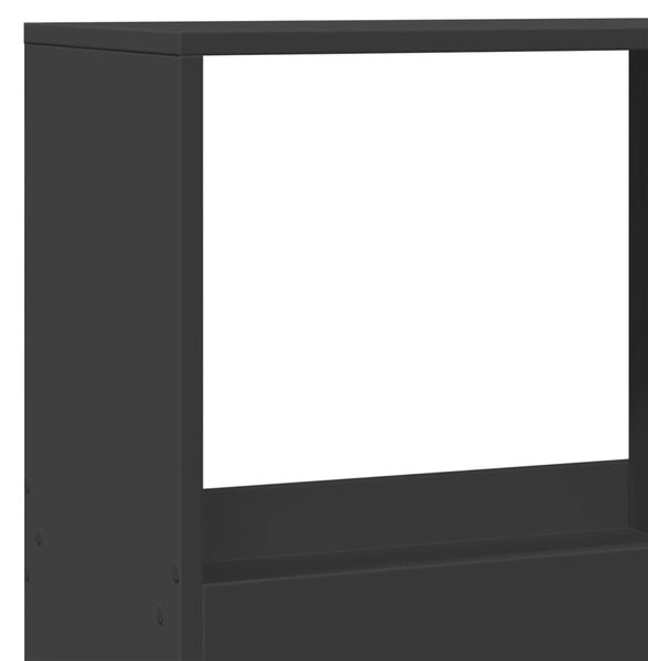 Fekete szerelt fa könyvespolc 100 x 33 x 175 cm
