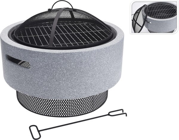 ProGarden Kerek Tűztál Grillráccsal - 52cm